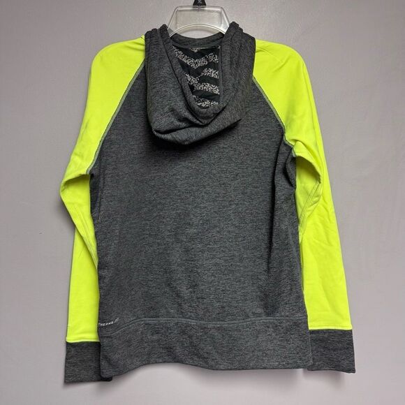 Nike Men's Gray and neon Yellow Hoodie sweatshirt size L large - Picture 5 of 5